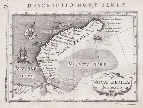 Novae Zemlae delineatio - Novaya Zemlya Russia Arkhangelsk Russland map Karte carte