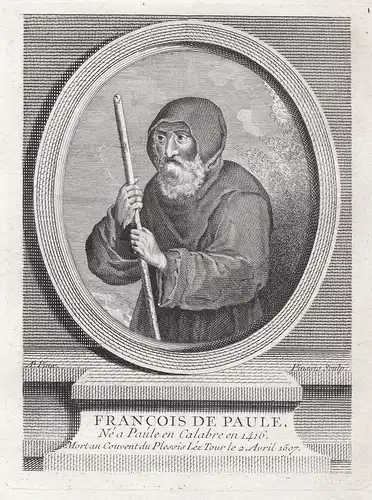 Francois de Paule - Francesco da Paola (1416-1507) santo Saint Francis Heiliger Franz Paulaner, founder of the