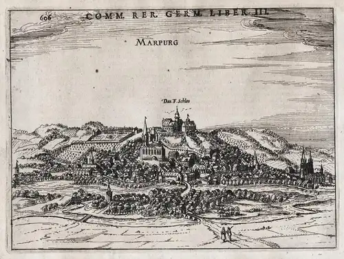 Marpurg - Marburg Schloss Gesamtansicht Ansicht view