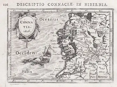 Connatia 1616 / Descriptio Connaciae in Hibernia. - Ireland Connacht Irland Irlande map Karte carte