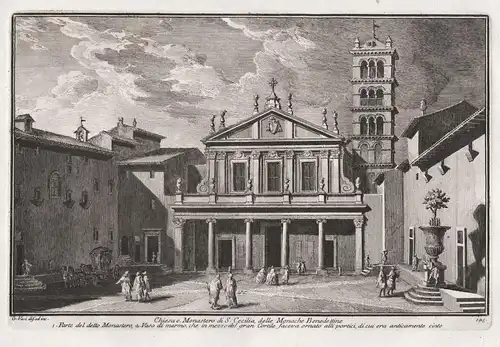 Chiesa e Monastero di S. Cecilia, delle Monache Benedettine - Basilica di Santa Cecilia in Trastevere / Roma R