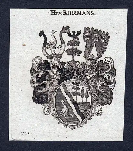 Hn. v. Ehrmans - Ehrmans Ehrmann Wappen Adel coat of arms heraldry Heraldik