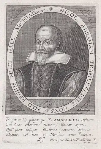 Nicol. Abraham Frambesarius - Nicolas Abraham de la Framboisiere (1560-1636) Arzt physician Reims pharmacologi