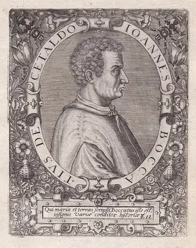 Ioannes Boccatius de Cetaldo - Giovanni Boccaccio (1313-1375) Italian writer poet Renaissance humanist Portrai