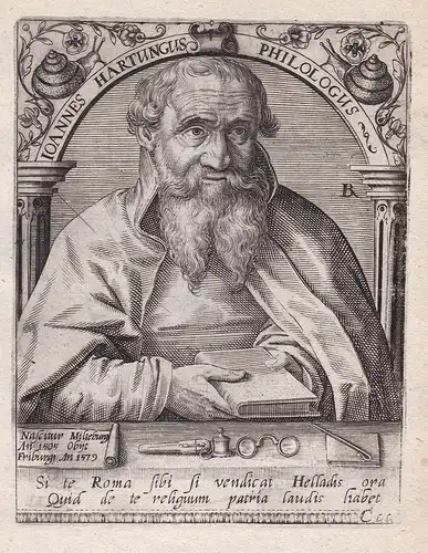 Ioannes Hartungus Philologus. - Johannes Hartung (1505-1579) Miltenberg Freiburg Breisgau Hebraist Professor P