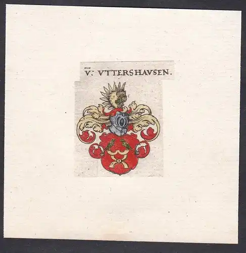 V. Uttershausen - Wappen Adel coat of arms heraldry Heraldik