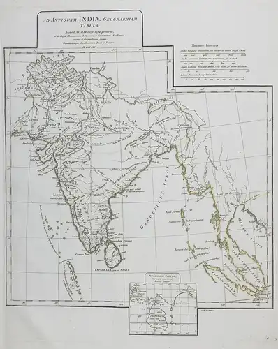 Ad Antiquam Indiae Geographiam Tabula - India Indien Inde