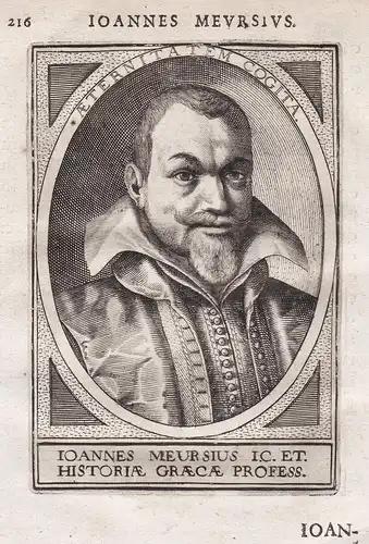 Ioannes Meursius - Johannes Meursius (1579 - 1639) Meurs classical scholar antiquary Professor at the Universi