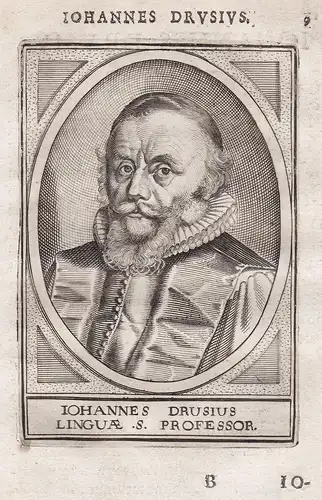 Iohannes Drusius - Johannes van den Driesche (1550-1616) Flemish Protestant divine Orientalist Hebraist Profes