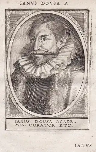 Janus Dousa - Johan van der Does (1545 - 1604) poet jurist historian librarian Leiden University Noordwijk Dou