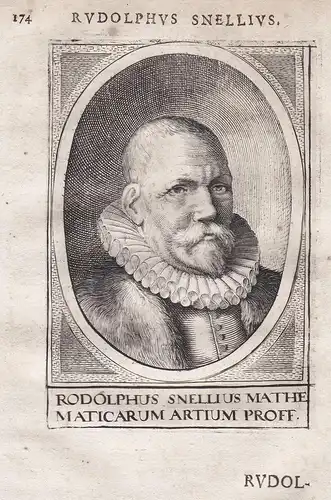 Rodolphus Snellius Mathematicarum Artium Proff. - Rudolph Snel van Royen (1564 - 1613) Snellius mathematican M