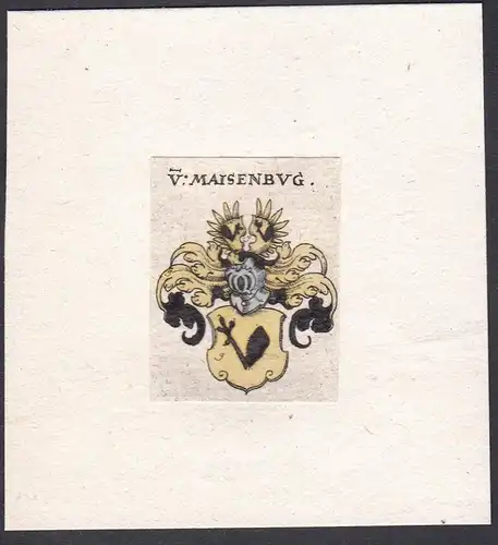 V. Maisenbug - Meysenbug Wappen Adel coat of arms heraldry Heraldik