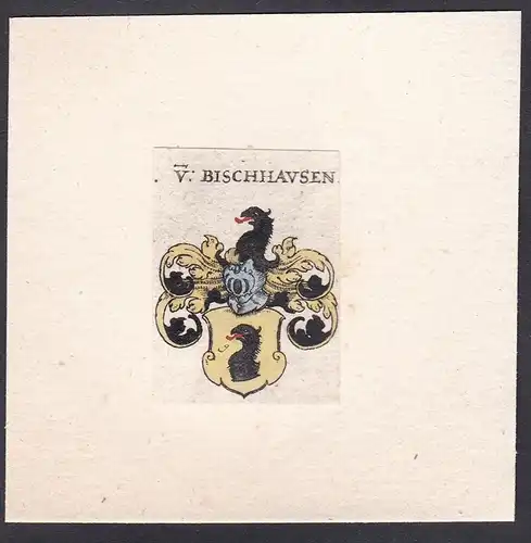 V. Bischhausen - Bischoffshausen Wappen Adel coat of arms heraldry Heraldik