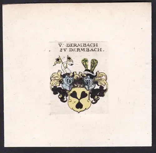 V. Dermbach zu Dermbach - Wappen Adel coat of arms heraldry Heraldik