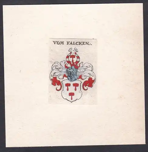 V. Falcken - Falck Falke Wappen Adel coat of arms heraldry Heraldik