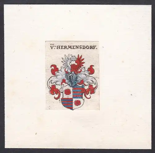 V. Hermensdorf - Wappen Adel coat of arms heraldry Heraldik