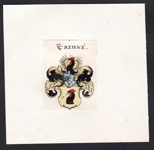 V. Rehne - Rehna Rehnen Wappen Adel coat of arms heraldry Heraldik