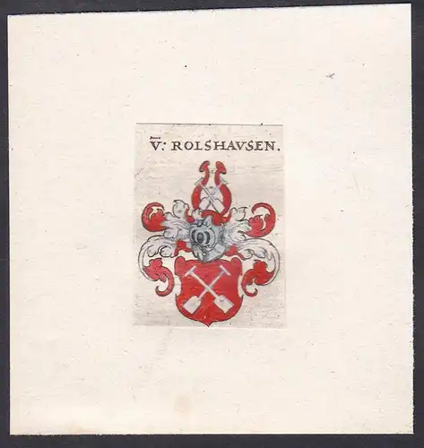 V. Rolshausen - Wappen Adel coat of arms heraldry Heraldik