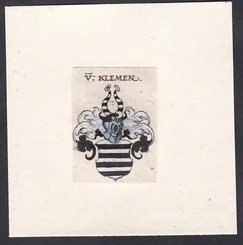 V. Klemen - Wappen Adel coat of arms heraldry Heraldik