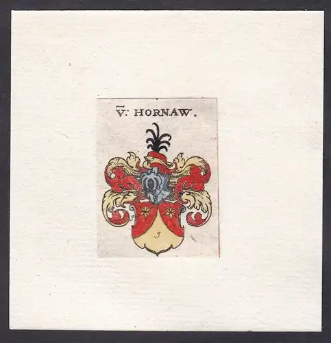 V. Hornaw - Hornau Wappen Adel coat of arms heraldry Heraldik