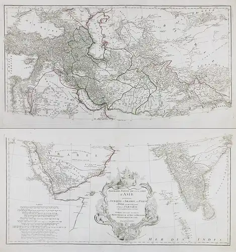 Premiere Partie de la Carte d'Asie Contenant la Turquie, l'Arabie, la Perse, l'Inde en deca du Gange et de la