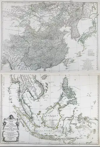 Seconde Partie de la Carte d'Asie Contenant la Chine et Partie de la Tartarie, l'Inde au Deca du Gange, les Is