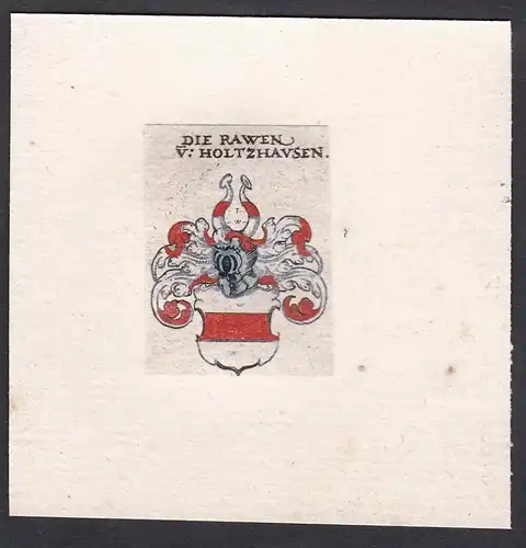Die Rawen v. Holtzhausen - Rau von Holzhausen Wappen Adel coat of arms heraldry Heraldik