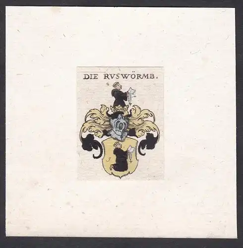 Die Ruswörmb - Rußwurm Wappen Adel coat of arms heraldry Heraldik