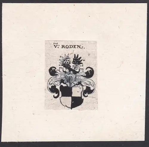 V. Roden - Rode Wappen Adel coat of arms heraldry Heraldik