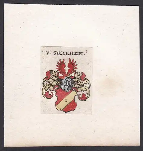 V. Stockheim - Wappen Adel coat of arms heraldry Heraldik