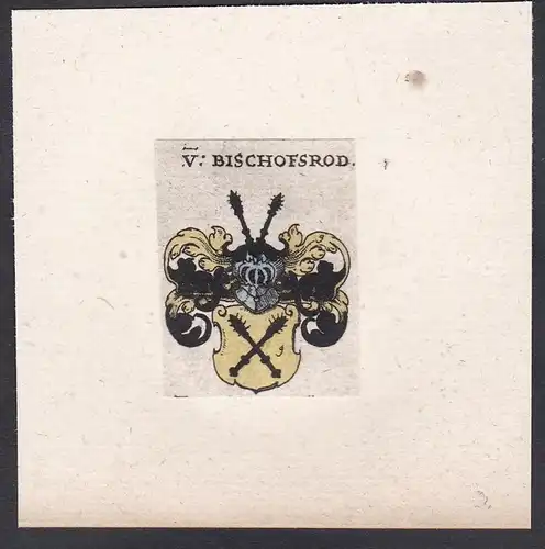V. Bischofsrod - Wappen Adel coat of arms heraldry Heraldik