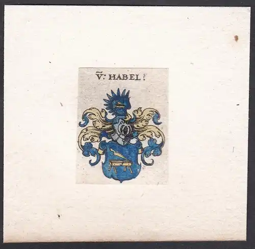 V. Habel - Wappen Adel coat of arms heraldry Heraldik