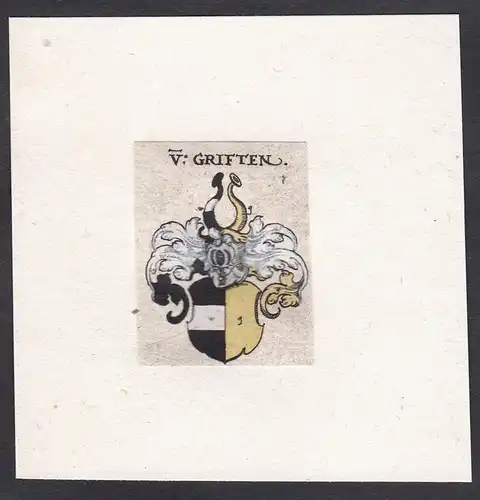 V. Griften - Grifte Wappen Adel coat of arms heraldry Heraldik