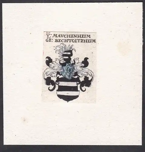 V. Mauchenheim GE Bechtoltzheim - Bechtolsheim Wappen Adel coat of arms heraldry Heraldik