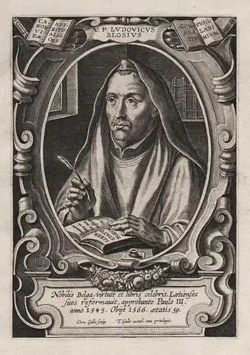 V. P. Ludovicus Blosius - Louis de Blois-Chatillon (1506-1566) Benediktiner / Heiliger Saint Sainte