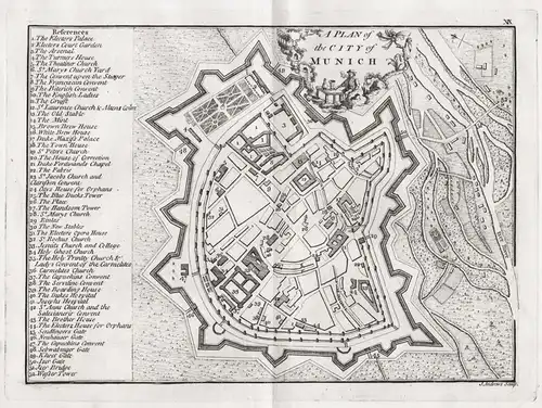 A Plan of the City of Munich - München Munich Bavaria Bayern