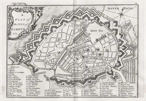 A Plan of the City of Hamburg - Hamburg Plan Stadtplan