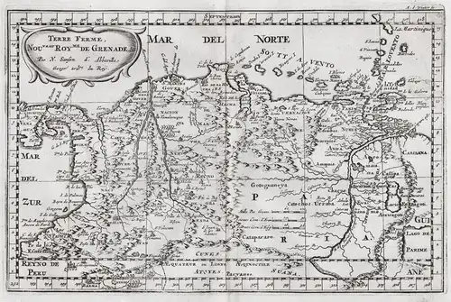 Terre Ferme, Nouveau Roy.me de Grenade -  Tierra Firme Colombia Venezuela South America map Karte