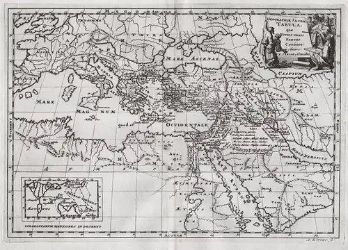 Geographiae Sacrae Tabula quae Totius Orbis Partes continet - Old Testament Holy Land Turkey Arabia Greece Egy