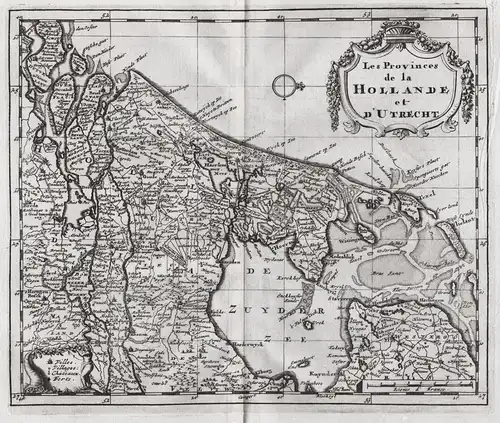 Les Provinces de la Hollande et d'Utrecht - Nederland Holland Netherlands Niederlande map Karte carte