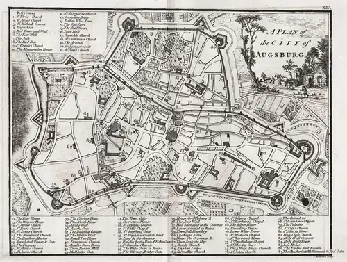 A Plan of the City of Augsburg - Augsburg Stadtplan Bayern