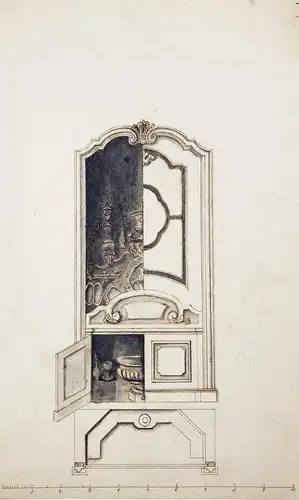 Design for a cabinet / Schrank Entwurf Möbel furniture architecture Architektur dessin