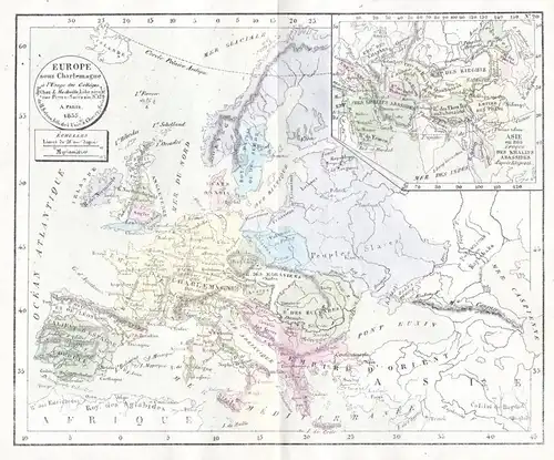 Europe sous Charlemagne - Europe Europa Karl der Große Charlemagne continent Kontinent