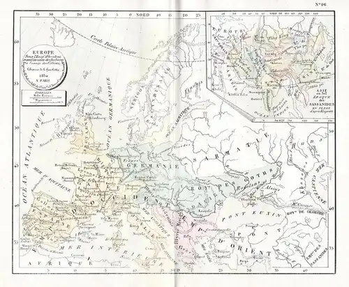 Europe Sous l'Emp. d'Occident avantlinvasion des Barbares - Europa Europe Continent Kontinent