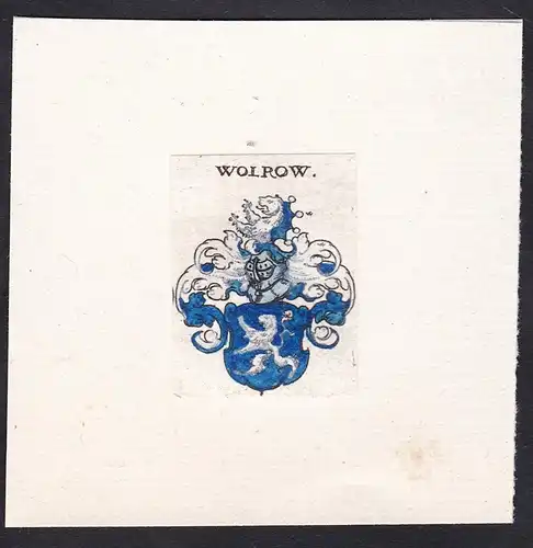 Wolrow - Wolrou Wappen Adel coat of arms heraldry Heraldik