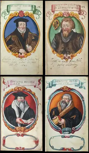 Portraitsammlung von Humanisten, reformierten Theologen, Gelehrten und Wissenschaftlern. / Portraitgalerie aus