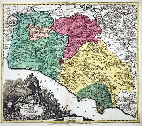 Gli Stati del Sommo Pontefice chiamati Il Patrimonio di S.to Pietro con insieme il Latio Vecchio et Campagna d