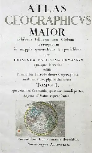 Atlas Geographicus Maior exhibens tellurem seu Globum terraquem in mappis generalibus & specialibus - Titel ti