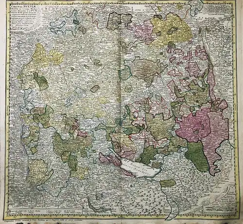 Circuli Sveviae Mappa ex subsidiis Michalianis delineata  &  a Dno. I. M. Hasio M. P.P.... - Schwaben Baden Wü