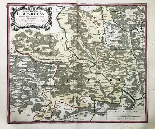 Comitatus Limpurgensis Mandato Speciali imperantium mensuratus - Grafschaft Limburg Abtsgmünd Gaildorf Bühlert